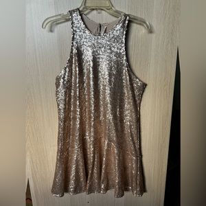 Free people Champagne shimmering dress